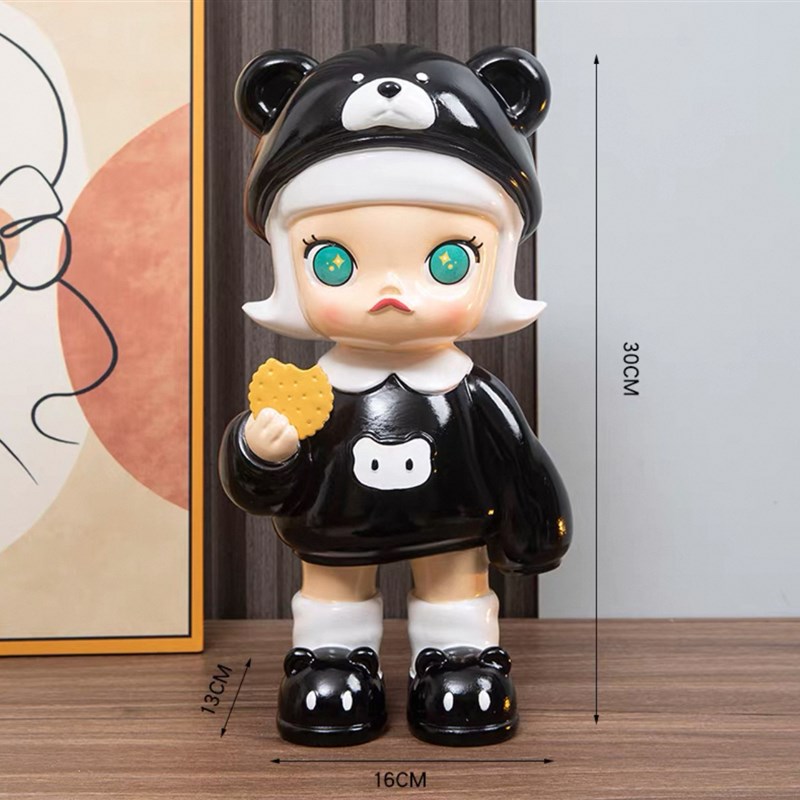 茉莉潮玩公主饼干女孩落地大摆件潮流卡通手办网红家居客厅电视柜