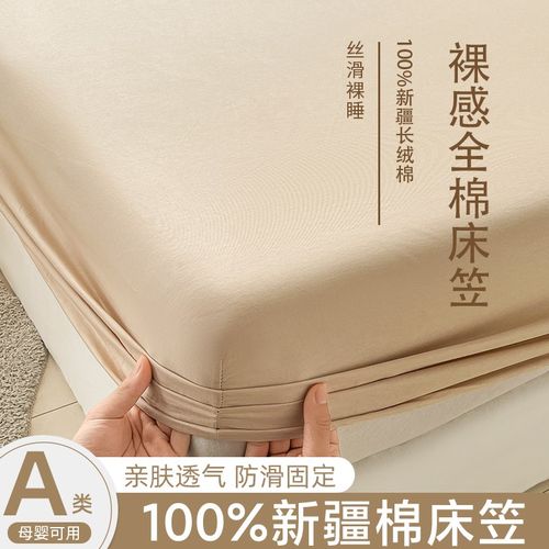 纯棉床笠单件床笠罩全棉2024新款四季通用床单防滑全包床垫保护罩