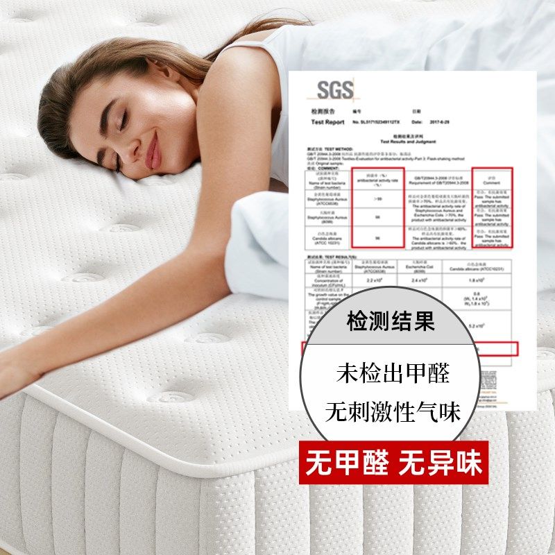 席梦思床垫子180x200独立弹簧硬乳胶家用卧室租房厚十大名海牌马
