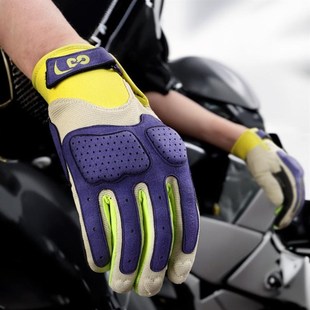 手套摩托车复古手套女生款耐磨女骑专用防摔机车手套春秋电动车夏