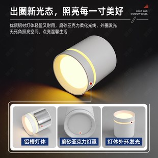 明装智能筒灯调光mesh2.0已接入米家APP阳台玄关过道吸顶圆形射灯