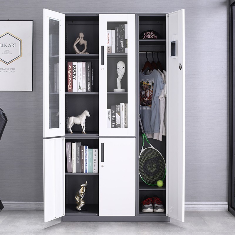 五门铁皮更衣柜工厂员工宿舍储物柜铁皮柜钢制浴室带锁多门换衣柜