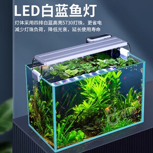 宝宁2024新款玻璃缸金鱼缸家用客厅小型桌面乌龟缸生态长方形裸缸