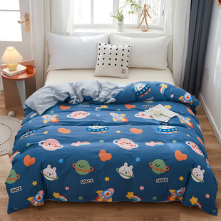 儿童卡通纯棉被套单件120x150x200单人学生被罩100%全棉1.8x2.0米