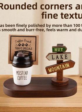 实木底座黑胡桃木定制手工diy场景装饰盆景玩偶手办车载摆件底托