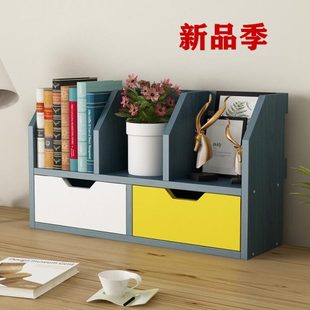 简易小书架学生桌面办公家用置物架桌上简约书柜多层大空间收纳架
