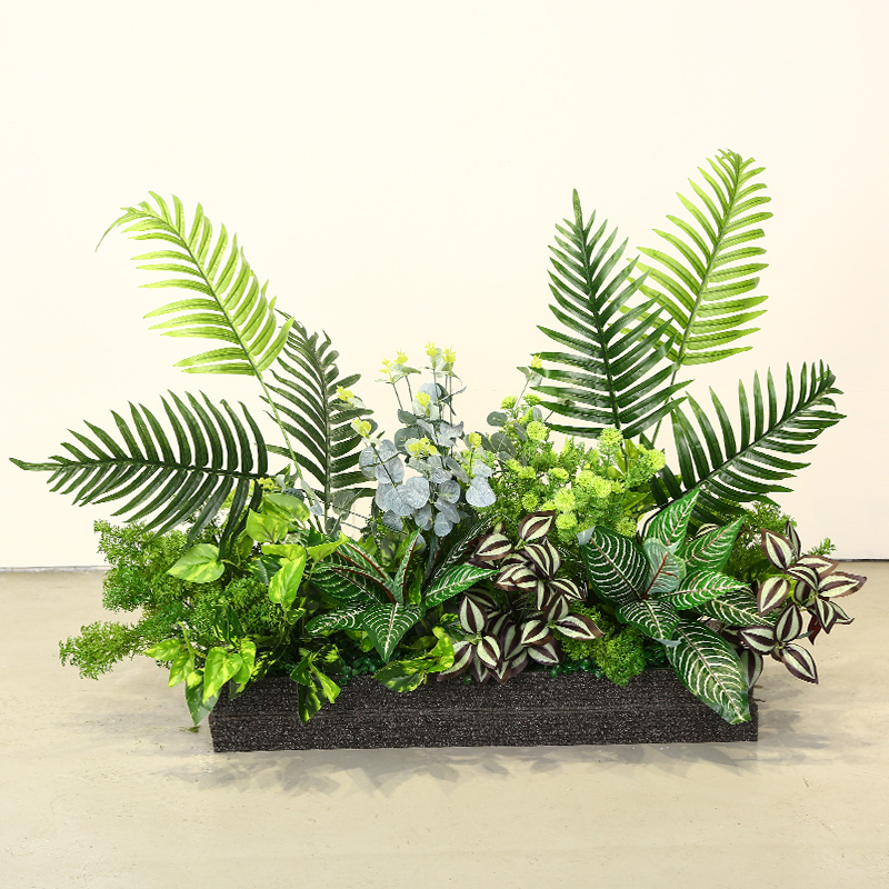 仿真绿植造景花槽隔断落地花艺植物景观花箱假花盆栽盆景装饰