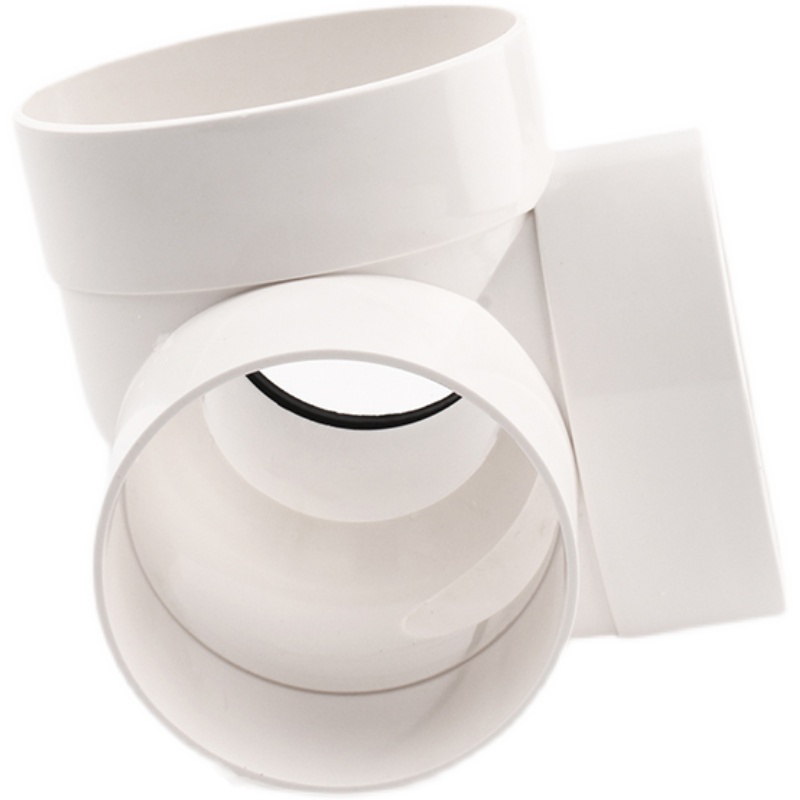 PC伸缩节三通11管可调节四通可上下伸厕所阳台排水立扁四通扁管