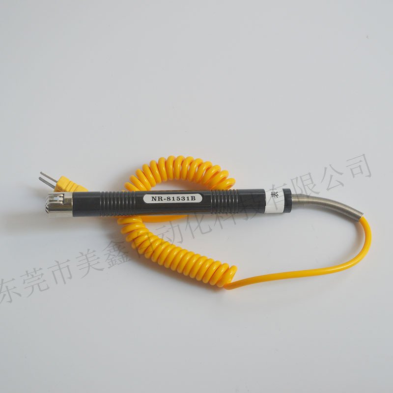 K型表面热电偶黄色弹簧线表面探头直柄式NR-81531B
