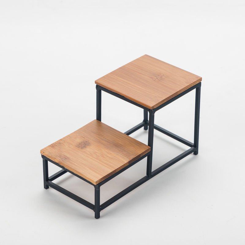 新式铁艺展示架 创意收纳博古架 中式客厅实木架 茶具配件花瓶架