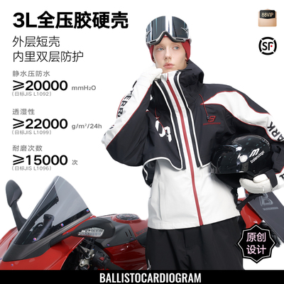 BCG速度赛场复古机车滑雪服男女