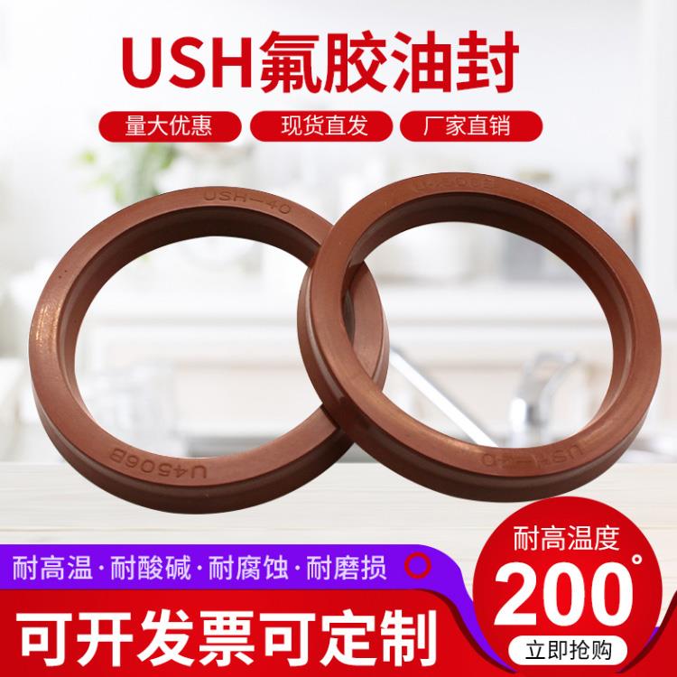 油缸油封 耐高温氟胶油封USH50X60X6 60X70X6 70X80X6 80X90X6