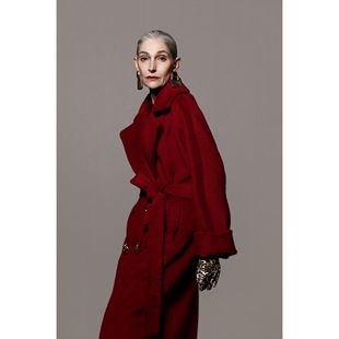 芈莱尤优—冬季 金色双排扣羊驼毛大衣F 经典 656 新款