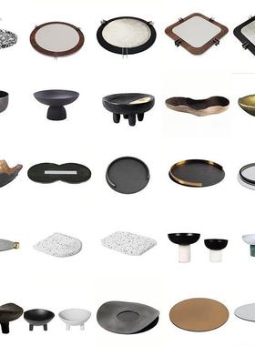 简约现代创意果盘托盘果盘摆件样板房客厅餐厅家居装饰品