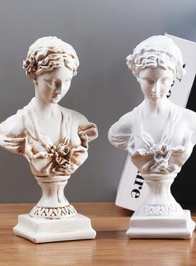 少女头像客厅咖啡厅摆饰品欧式创意维纳斯小号装饰艺术拍照摆件
