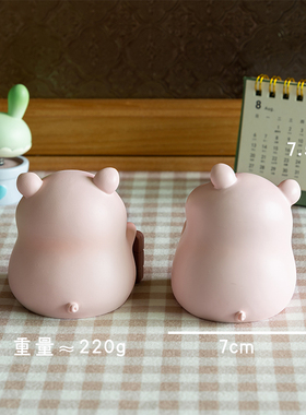 可爱猪囡囡桌面摆件办公室客厅电脑桌装饰男女生治癒系祝福小礼品