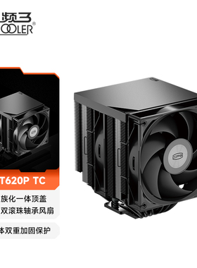 超频三（PCCOOLER）RT620PTC散热器电脑CUP风冷双塔风扇黑白色
