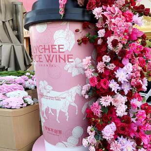 爷爷不泡茶仿真奶茶杯模型咖啡杯大摆件网红店铺门头装饰引流雕塑