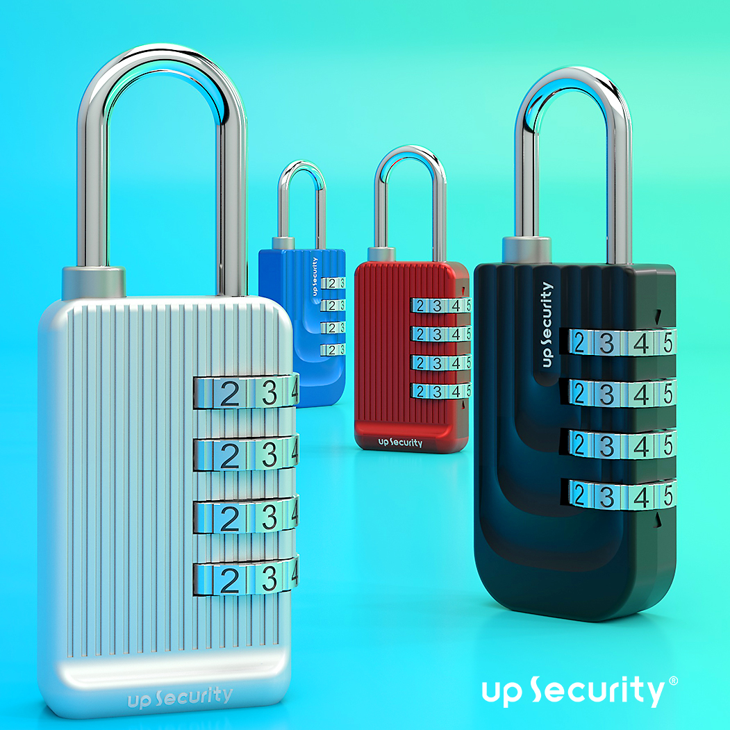 密码挂锁防水防锈书包旅行箱健身C房柜子小锁头创艺个性独特水波