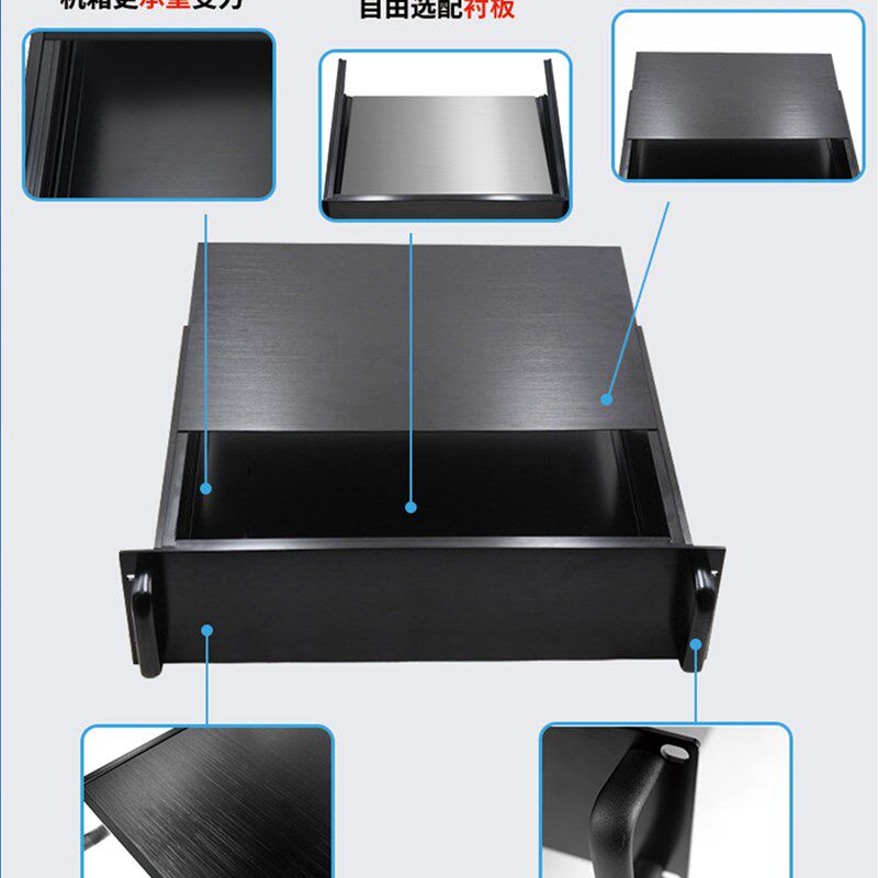 1-6U全铝工控机箱2nU服务器机箱外壳6U5U仪表机箱1U型材外壳可定