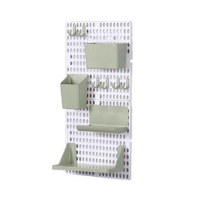 洞洞板置物架免打孔挂墙学生宿舍书桌家用办公整理桌Z面收纳展示