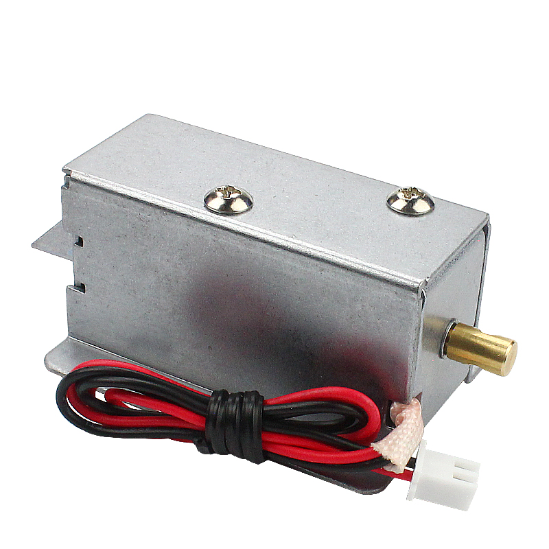 小型DC12v24v电磁锁机柜门锁LY03G抽屉储物柜电控锁带尾杆手动解