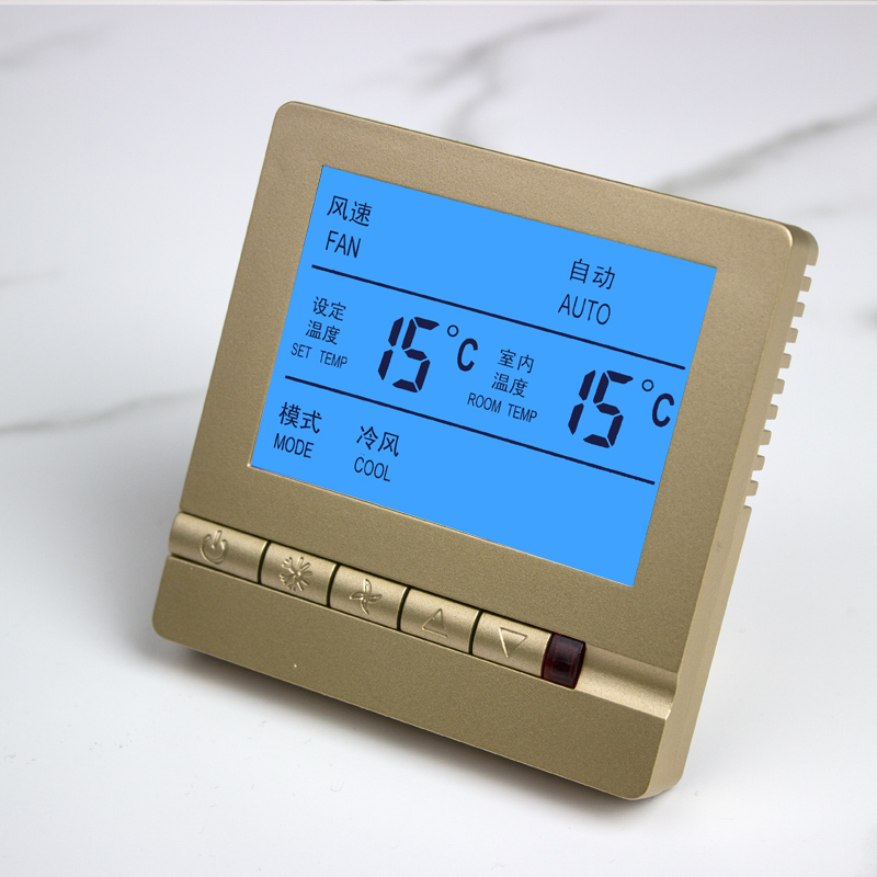 中央空调控制面板水冷三速开关z温度控制器风机盘管温控器液晶智