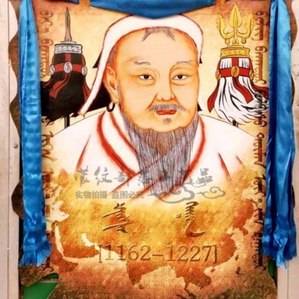 哈达蒙古包思精品蒙古成吉皮革彩绘挂画家居餐厅装饰画皮画汗工艺