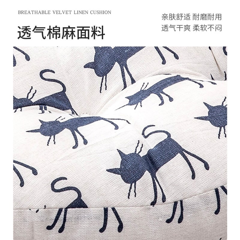 懒人沙发日式棉麻榻榻米蒲团坐墩家用飘窗瑜伽客厅地面打坐禅修垫