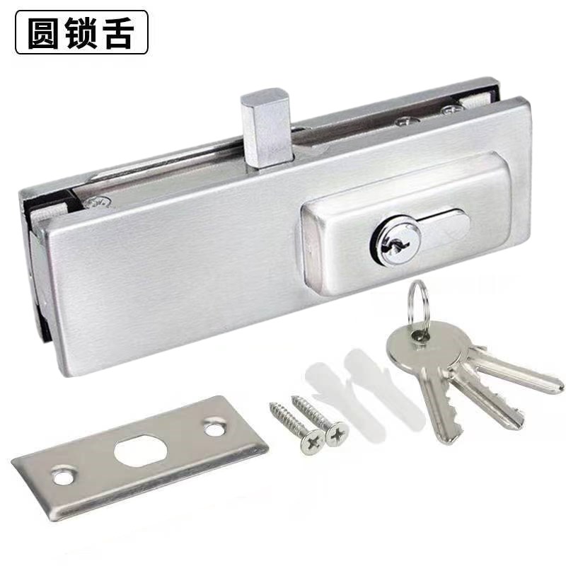 无框门玻璃门地锁商铺大门办公室地弹簧门锁夹门夹钢化门地插销锁