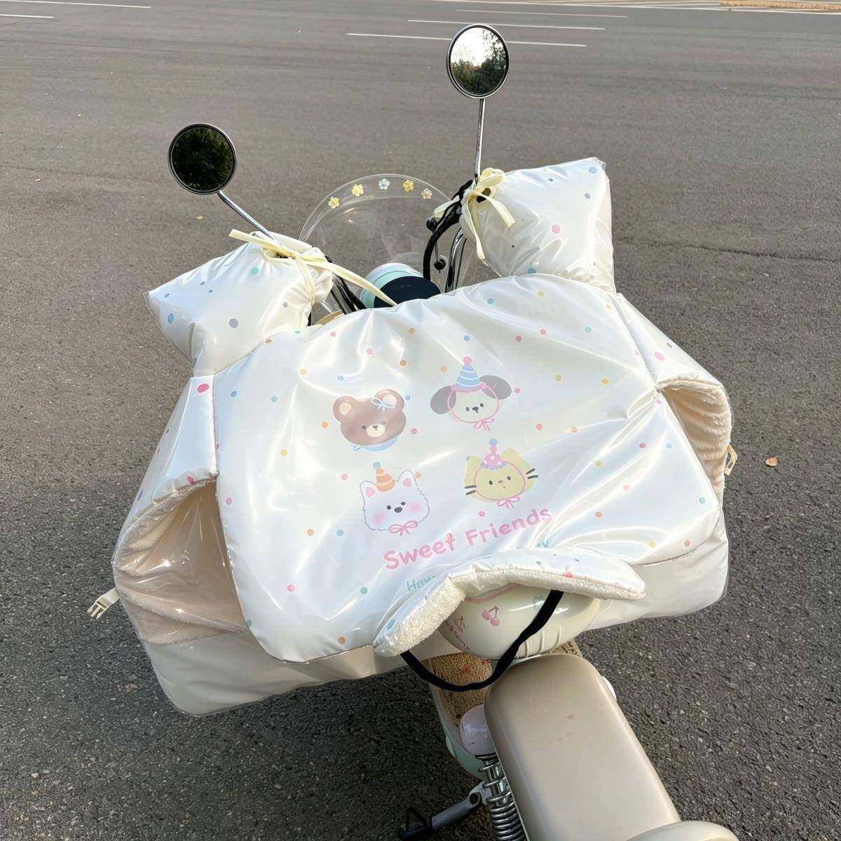 电动车挡风被冬2026新款钢化膜加厚加绒防水电瓶摩托车防寒防Y57