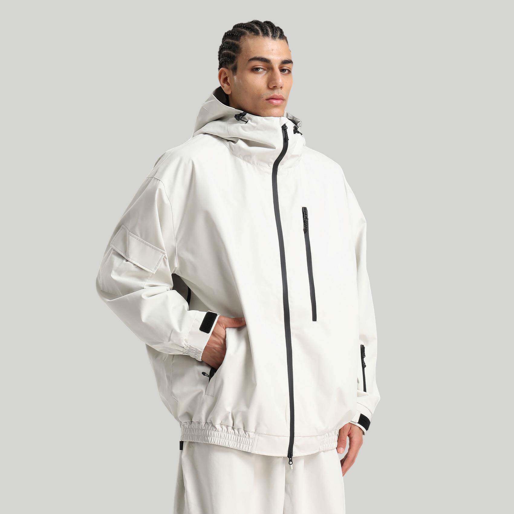 新款滑雪服男士宽松单板防风防水透气绒面料工装外贸滑雪衣女外套