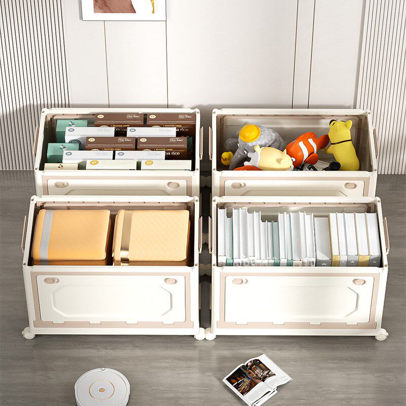 书箱带滑轮收纳箱学生教室用高中生装书箱子可移动折叠拉杆收纳筐