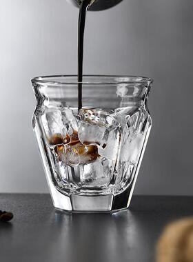 厚底杯咖啡店用意式浓缩咖啡杯Dirty澳白杯玻璃杯子拿铁杯饮品杯