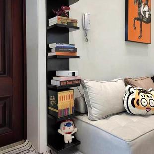 隐形书架置物架墙上小型客厅床头玄关收纳架北欧创意书柜网红拉克
