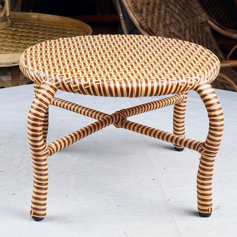云南藤椅藤凳圆凳子圆桌子矮凳喝茶凳茶几凳换脚凳卧室凳