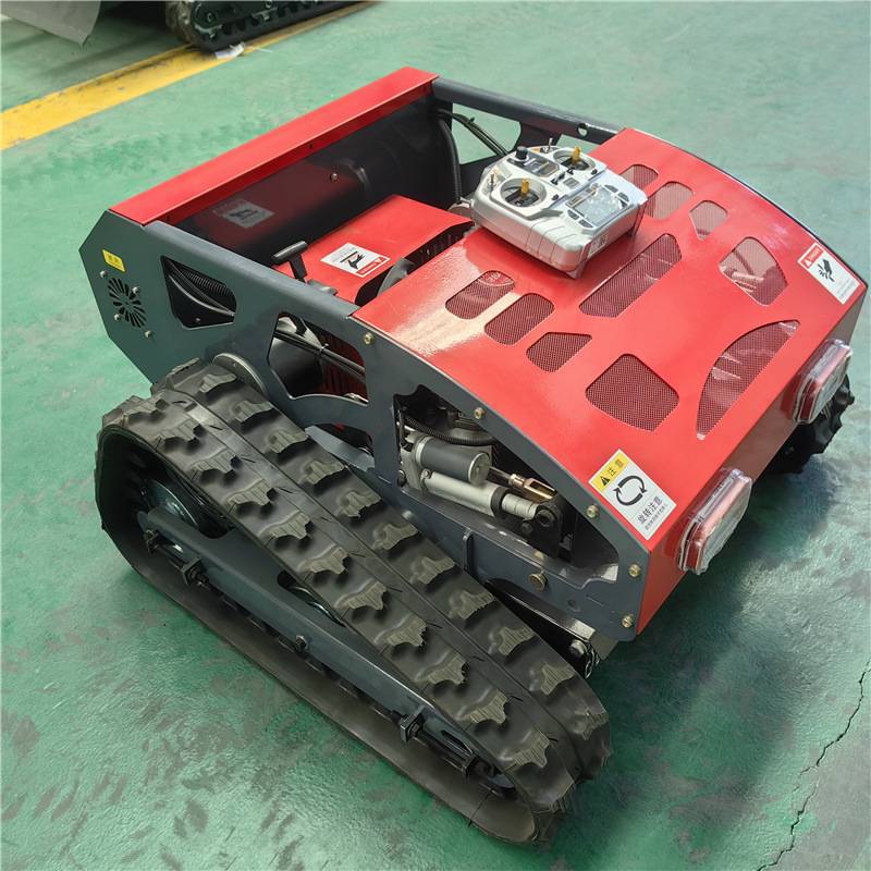 智能遥控割草机 山坡果园汽油割草机7.5hp 四驱履带遥控式割草机