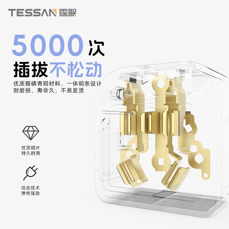 ESSA霆圣英标转换插头中国香港转换头新加坡英国小书包转换器