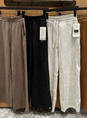 lululemon Scuba系列中腰抽绳加绒运动休闲瑜伽直筒阔腿裤女