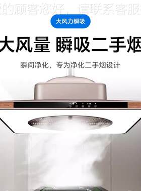 薄麻直将机空气净超化器吸烟灯台球厅客会S77-J排抽烟机吊灯排烟