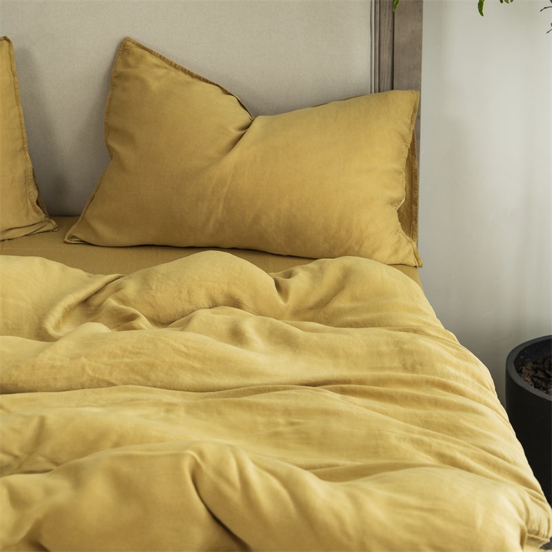 简约现代风80支水洗天丝四件套四季款K做旧柔软日式纯色床上用品