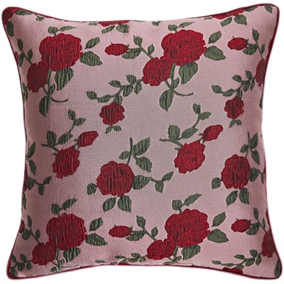 偏爱集抱枕d复古轻奢玫瑰花沙发靠垫法式高档午睡枕家居装饰腰枕