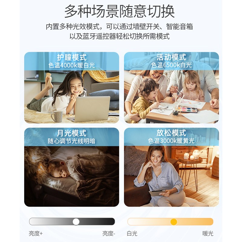 F照明吸顶风扇灯餐厅客厅静音大风力卧室吊灯具简约