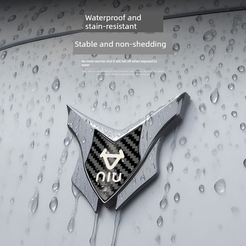 小牛金属3D立体电动汽车新2025盾标志车身后备箱前改装汽车贴纸