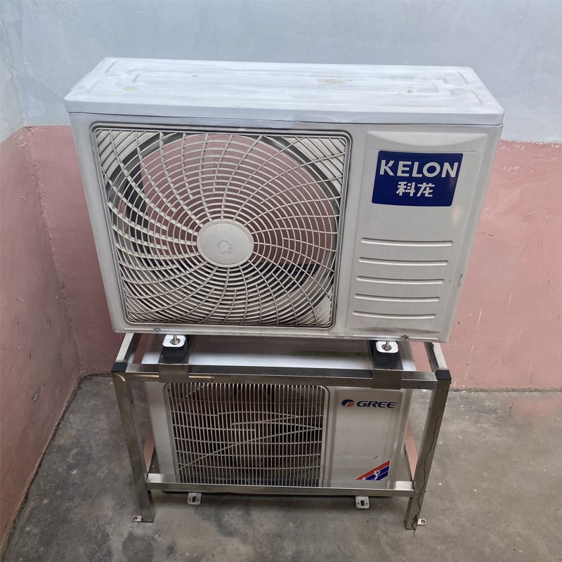 不锈钢空调外机叠放架小空间阳台机位空调落地架外机加高增高底座