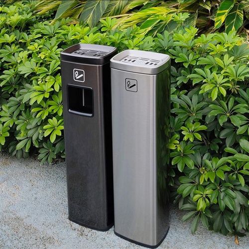 不锈钢立式烟灰柱缸酒店大堂电梯口商用烟头收集吸烟区灭烟垃圾桶