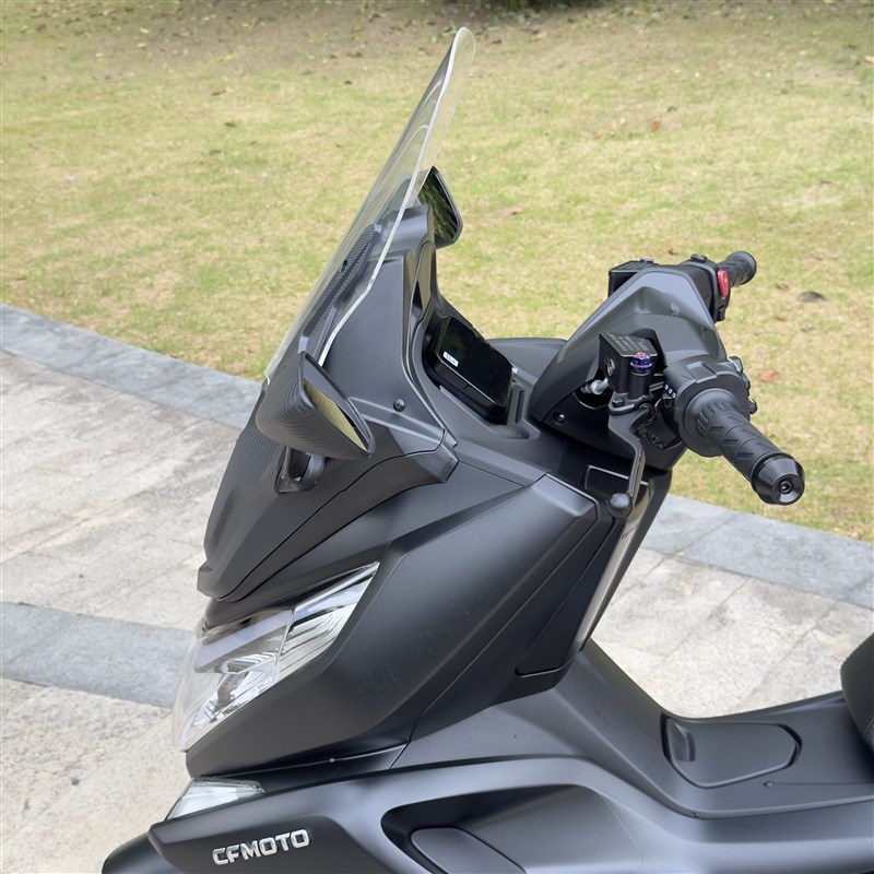 适用于春风150SC改装M前脸风挡 150SC前置后视镜 加高挡风玻璃