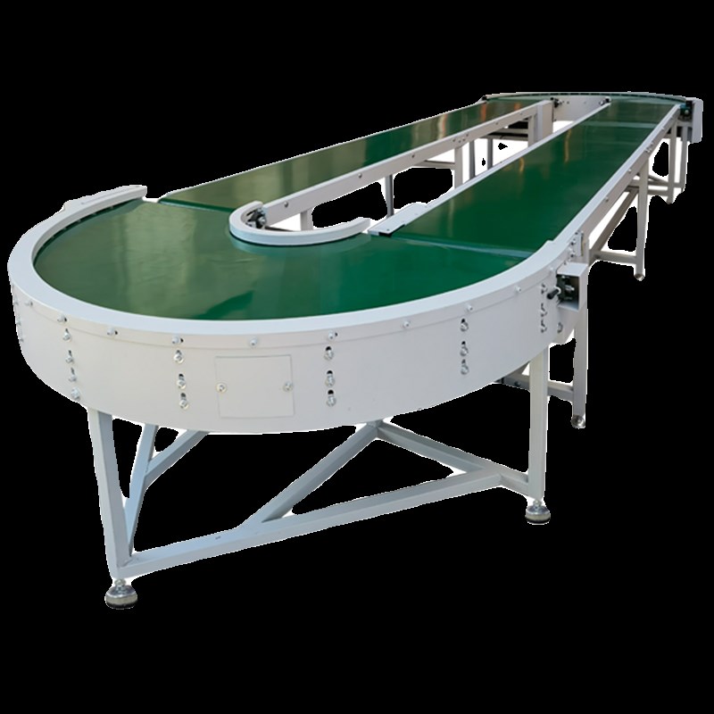 转弯机180度90度输送机 拐角环形U型传送带滚筒式 流水线刀口式