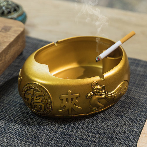 中式创意烟灰缸家用大号个性防风茶几烟缸客厅办公室茶桌装饰烟碟