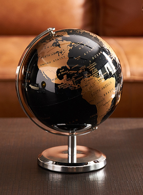 创意摆件家居饰品地球仪自转办公室桌面书柜儿童房间装饰学生礼物